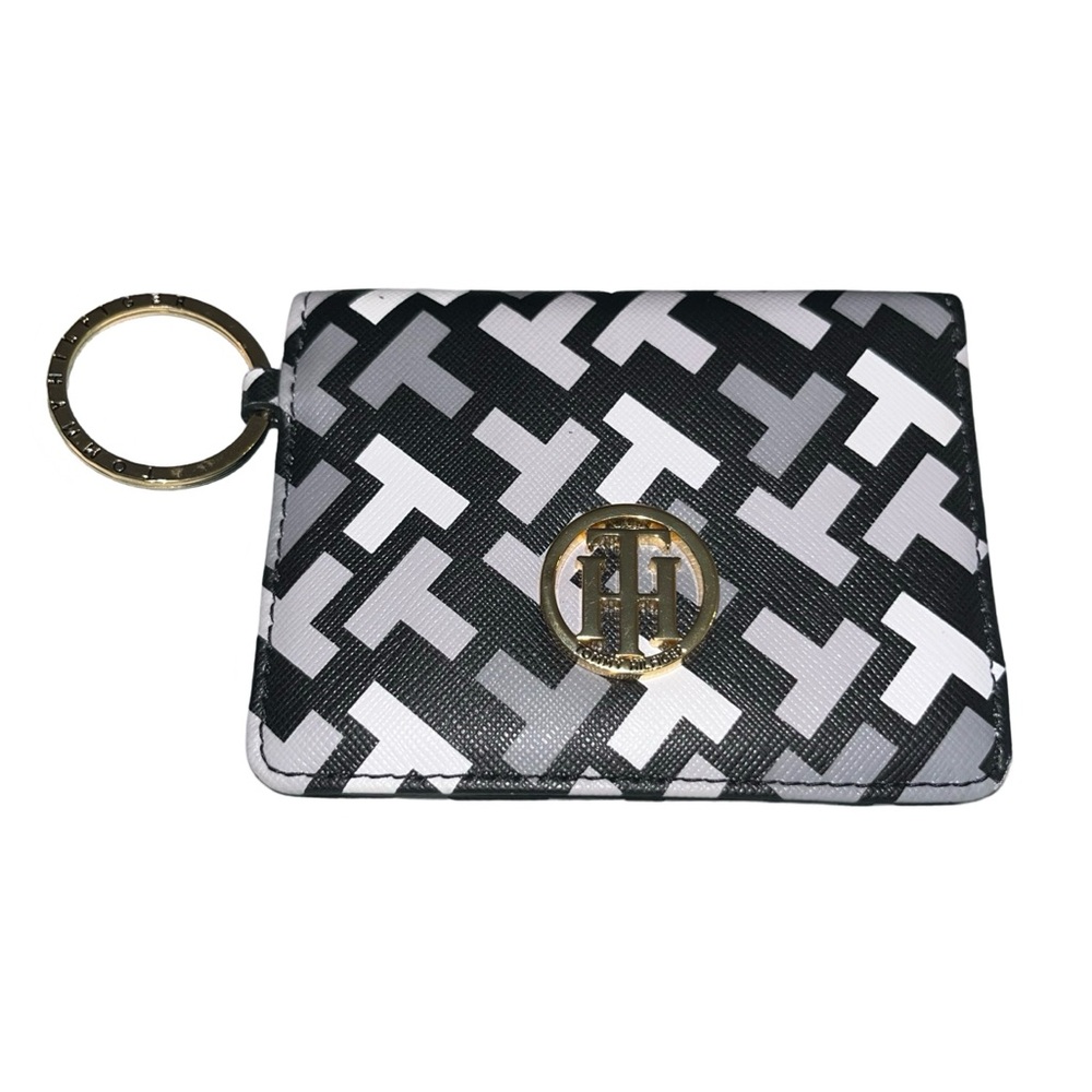 Tommy Hilfiger Black and White Wallet with Key Ring